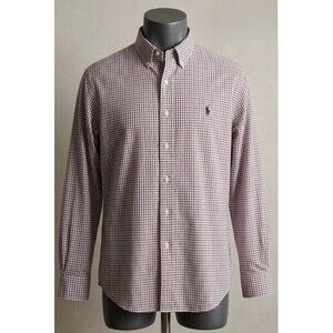 Ralph Lauren Mens XXL Button Down Dress Shirt Custom Fit Tattersall Plaid